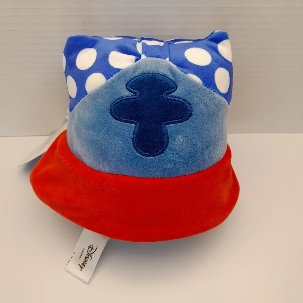 Squishmallows Disney Stitch Plush Blue Polka Dot Headband Red Cape 6 inch NWT